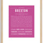 Brexton | Name Art Print