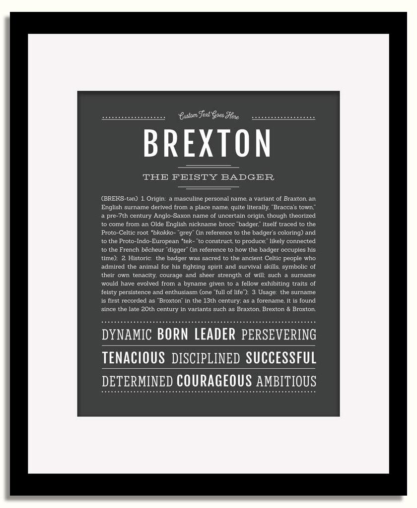 Frame Options | Charcoal Gray | Black Frame, Matted