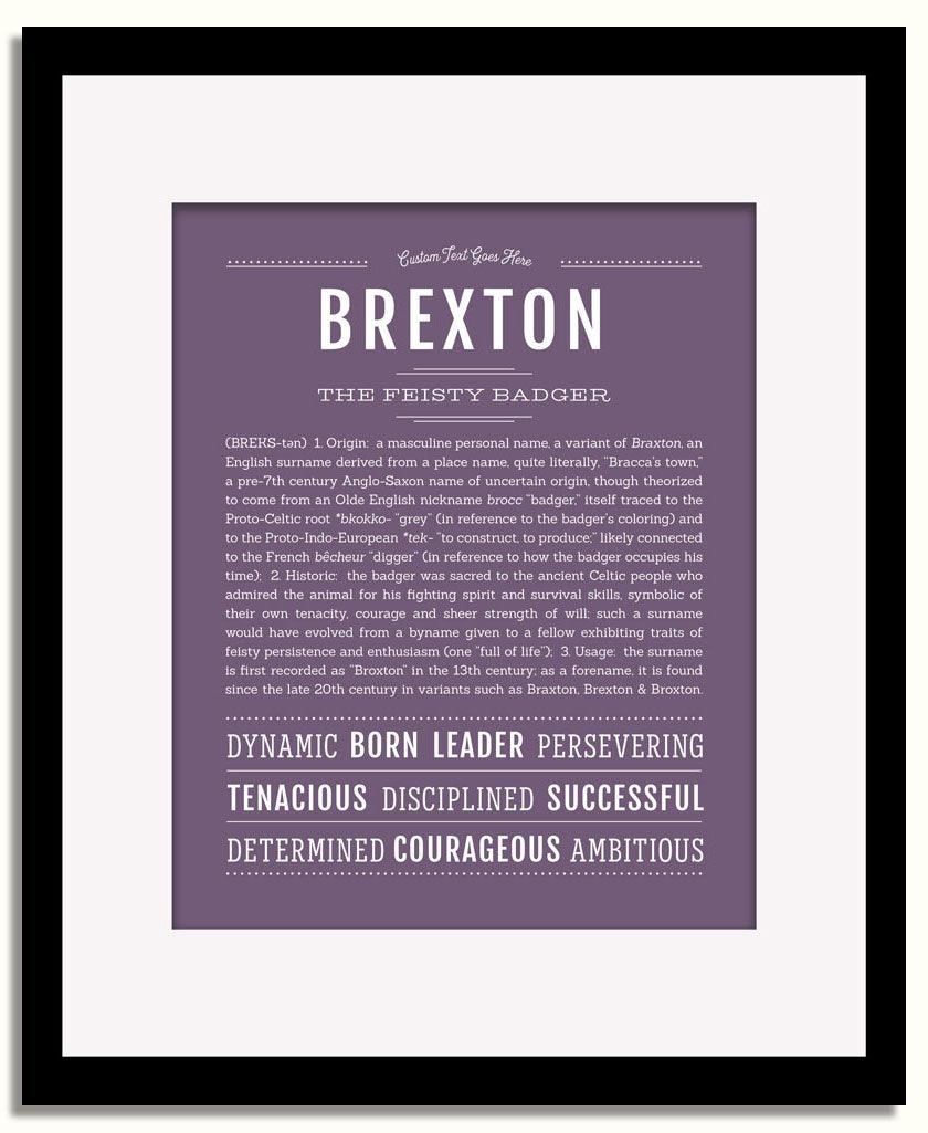 Frame Options | Deep Purple | Black Frame, Matted