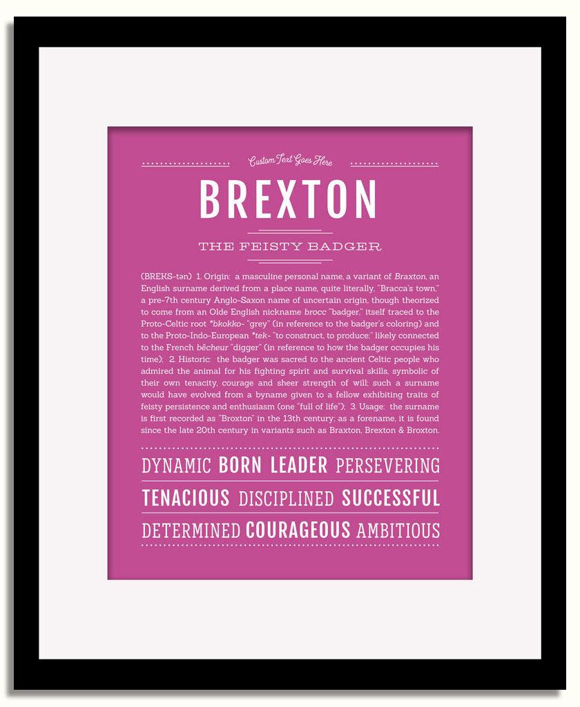 Frame Options | Dark Pink | Black Frame, Matted