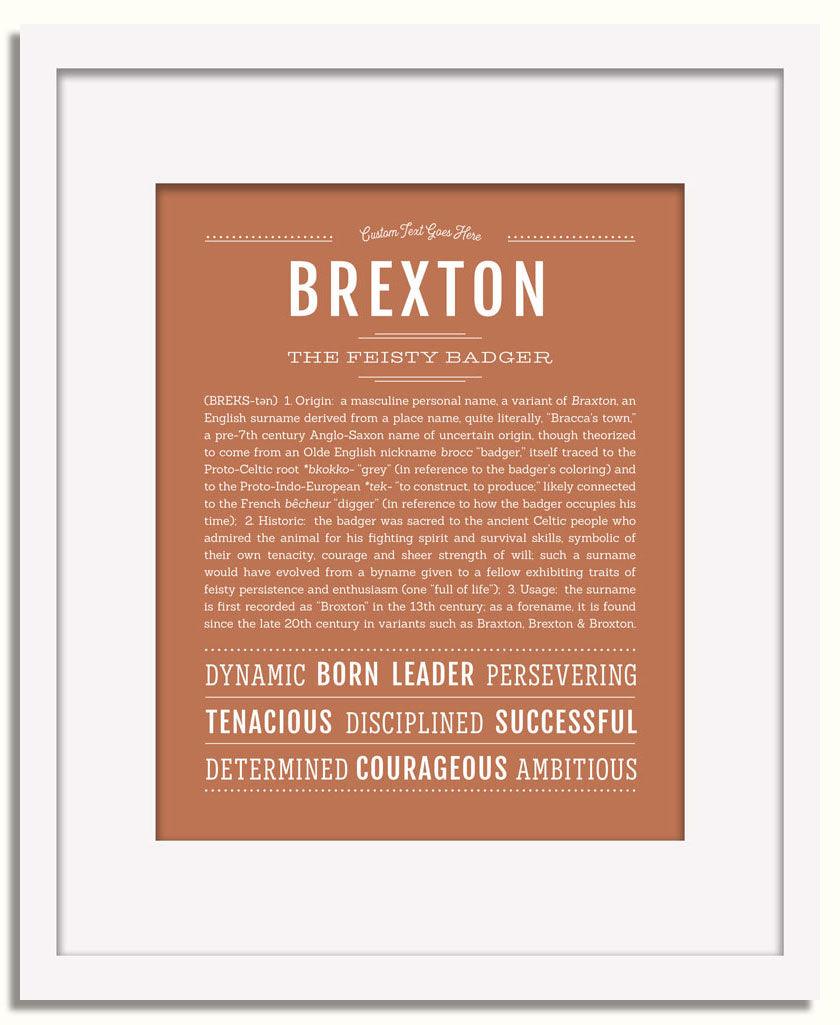 Frame Options | Terra Cotta | White Frame, Matted