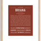 Briana | Name Art Print