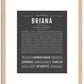 Briana | Name Art Print