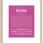 Briana | Name Art Print