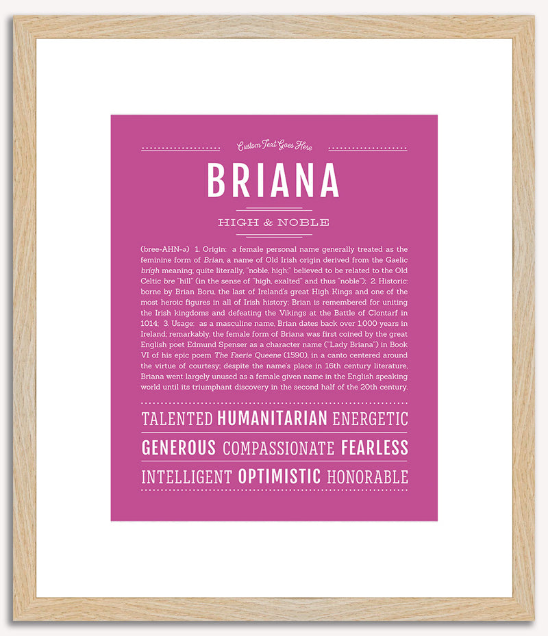 Briana | Name Art Print