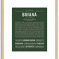 Briana | Name Art Print