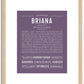 Briana | Name Art Print