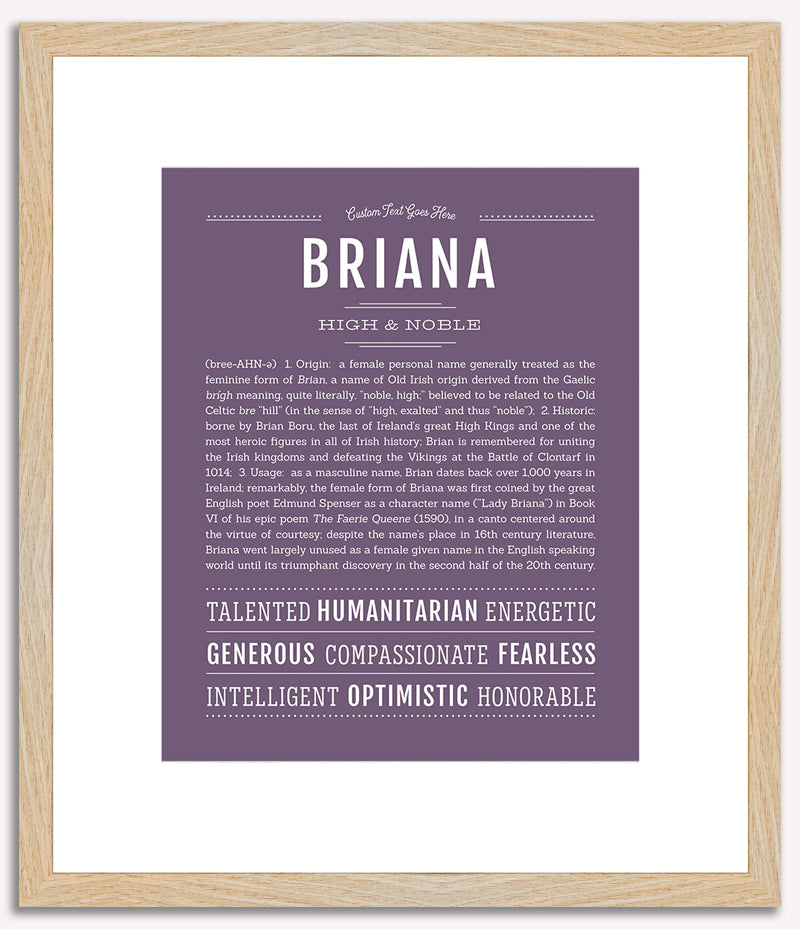 Briana | Name Art Print