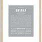 Briana | Name Art Print