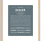 Briana | Name Art Print