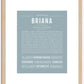 Briana | Name Art Print