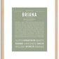 Briana | Name Art Print