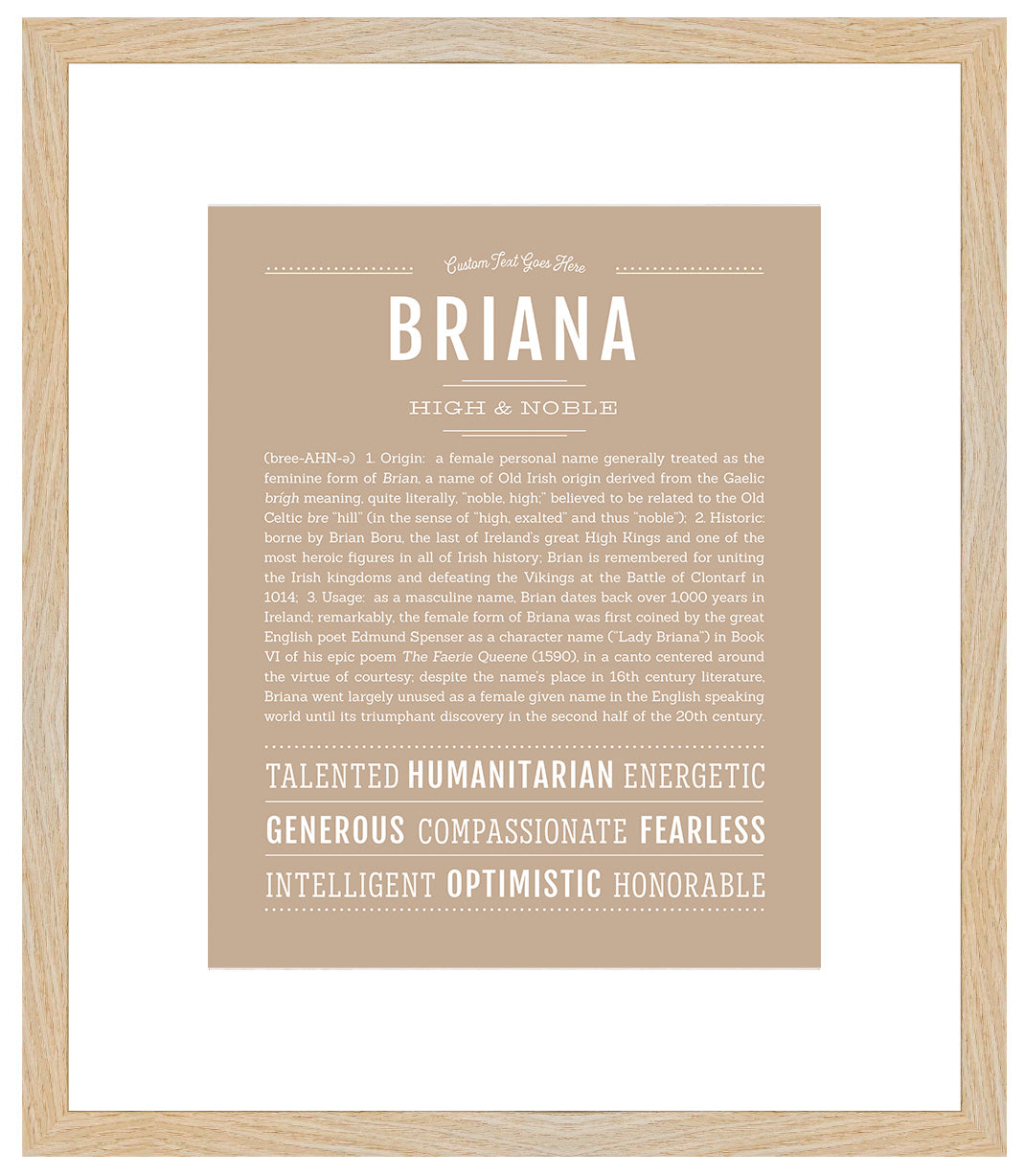 Briana | Name Art Print