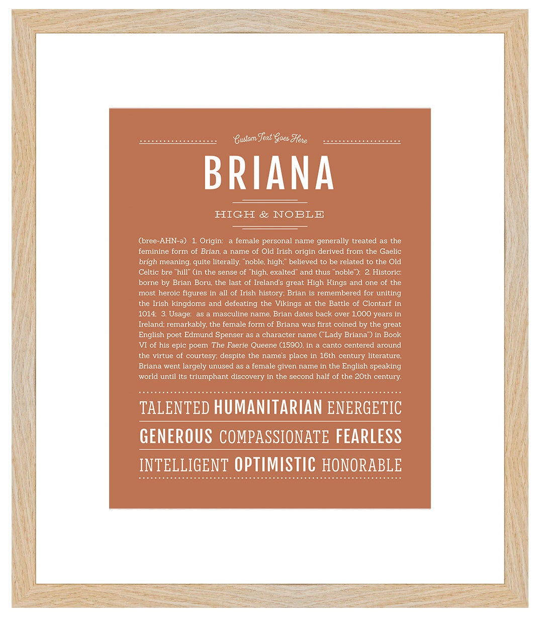 Briana | Name Art Print