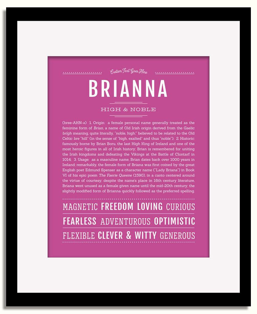 Frame Options | Dark Pink | Black Frame, Matted