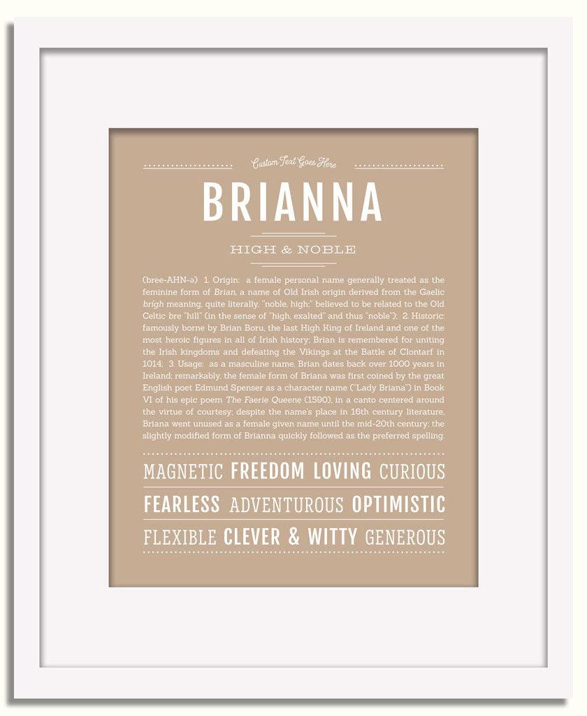 Frame Options | Tan | White Frame, Matted