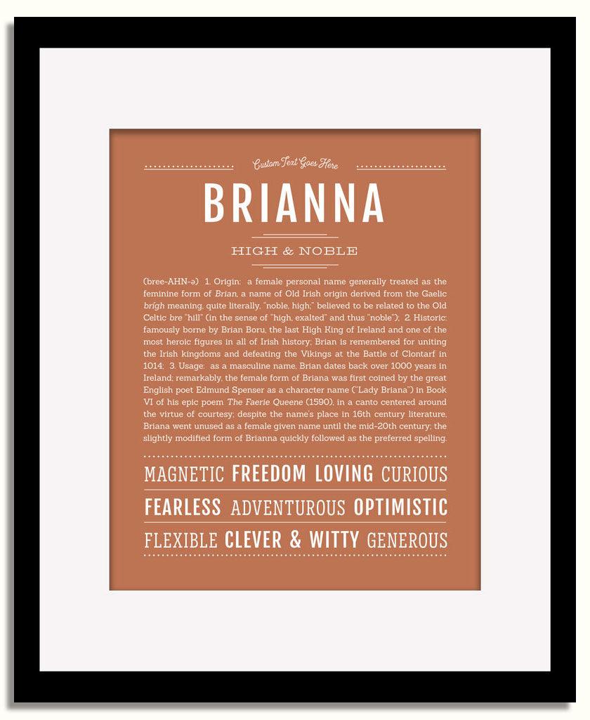 Frame Options | Terra Cotta | Black Frame, Matted