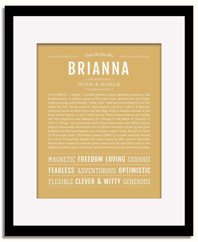 Frame Options | Matte Gold | Black Frame, Matted