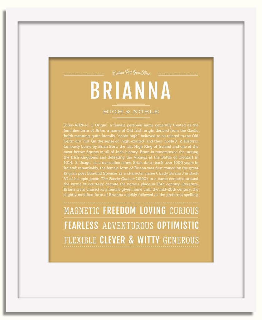 Frame Options | Matte Gold | White Frame, Matted