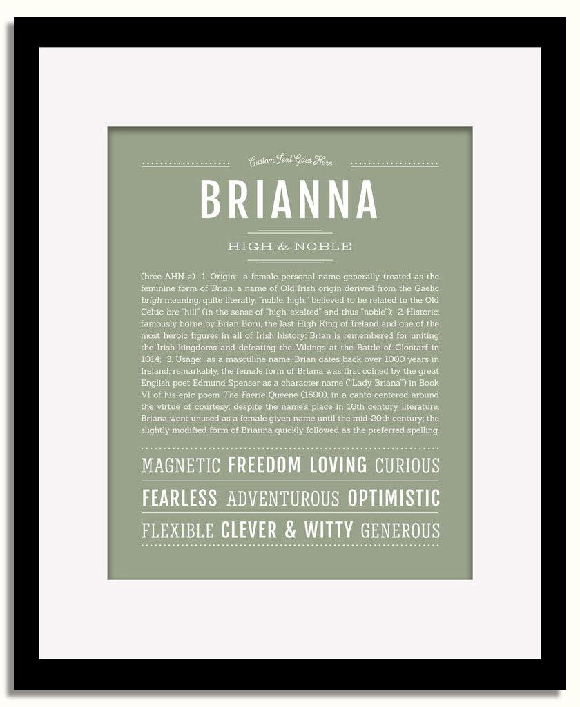 Frame Options | Sage | Black Frame, Matted