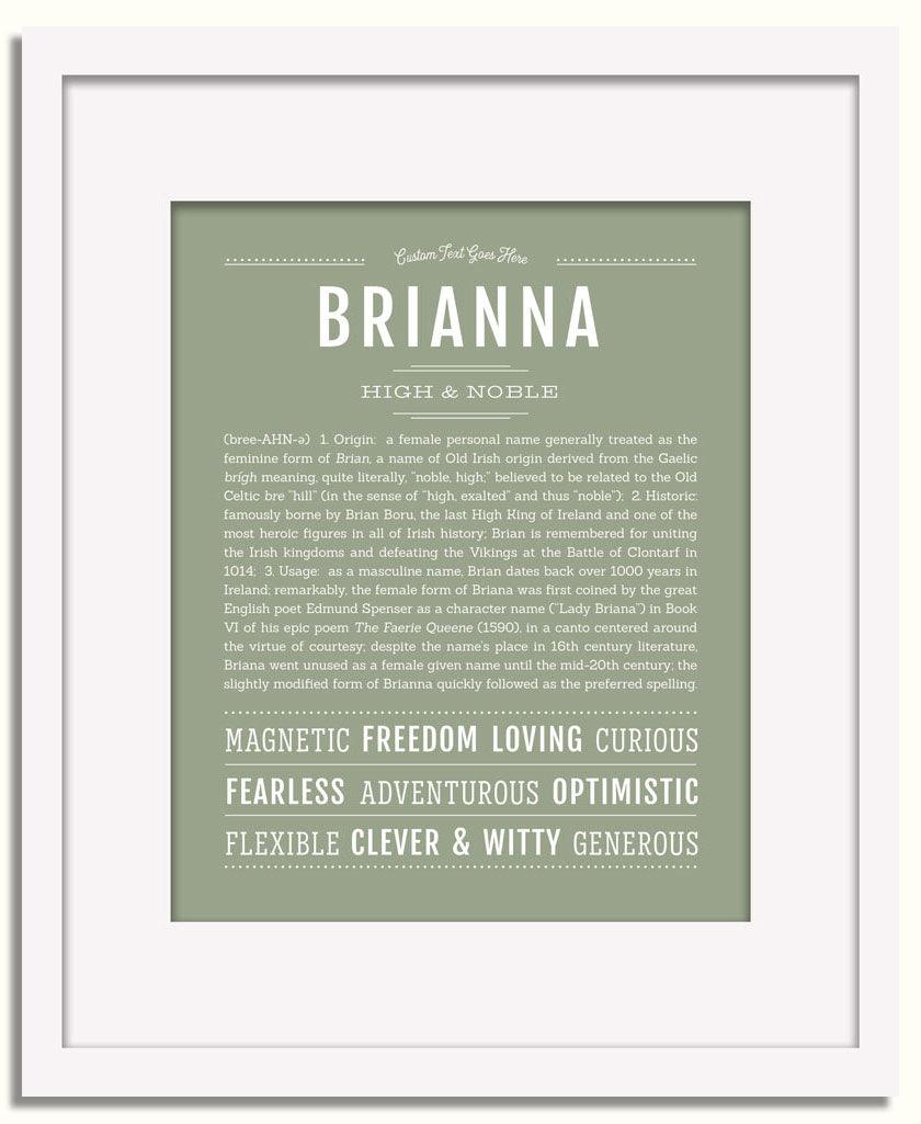 Frame Options | Sage | White Frame, Matted