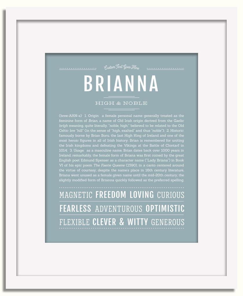 Frame Options | Powder Blue | White Frame, Matted