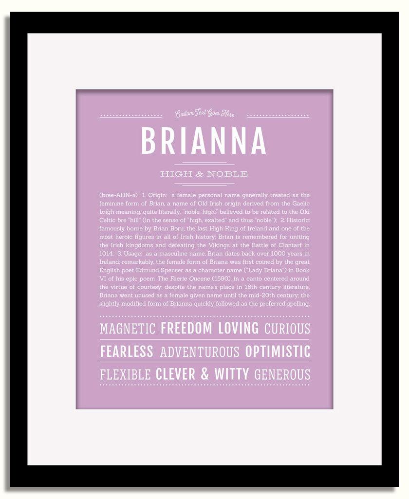 Frame Options | Lilac | Black Frame, Matted