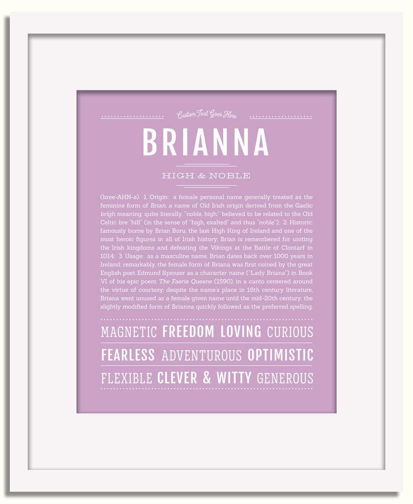 Frame Options | Lilac | White Frame, Matted