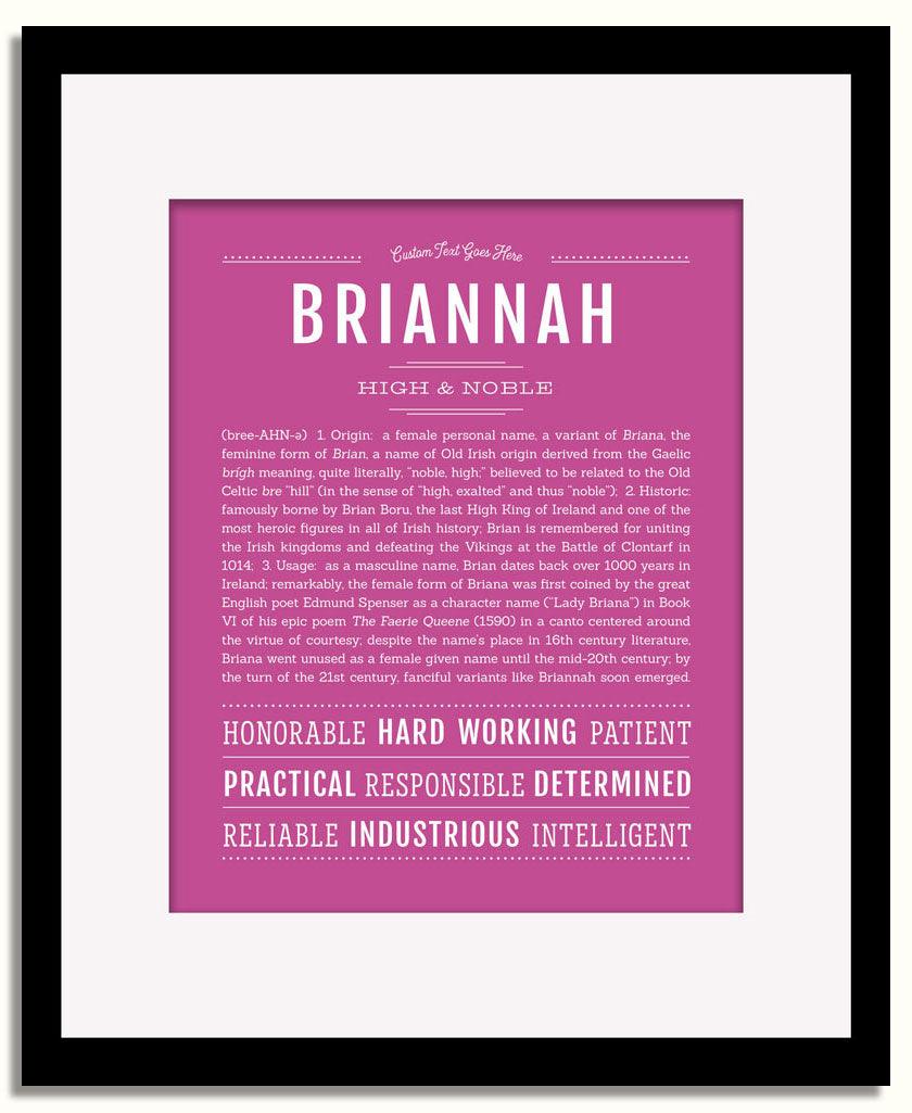 Frame Options | Dark Pink | Black Frame, Matted