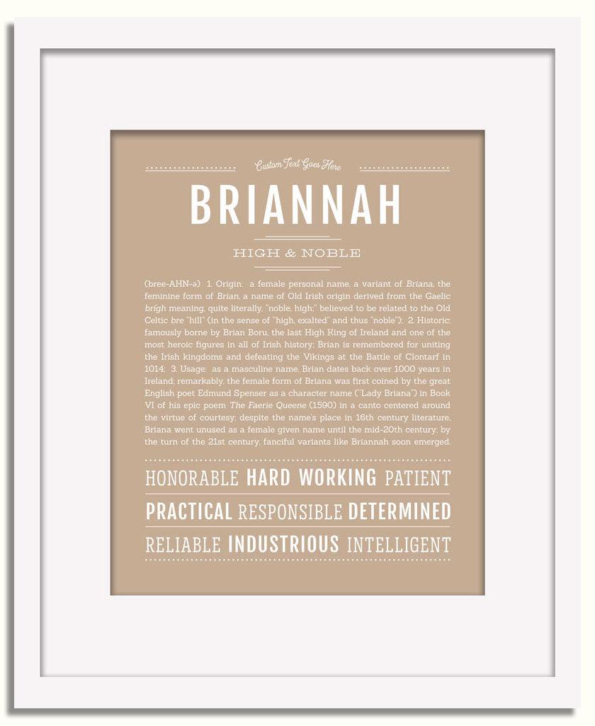 Frame Options | Tan | White Frame, Matted