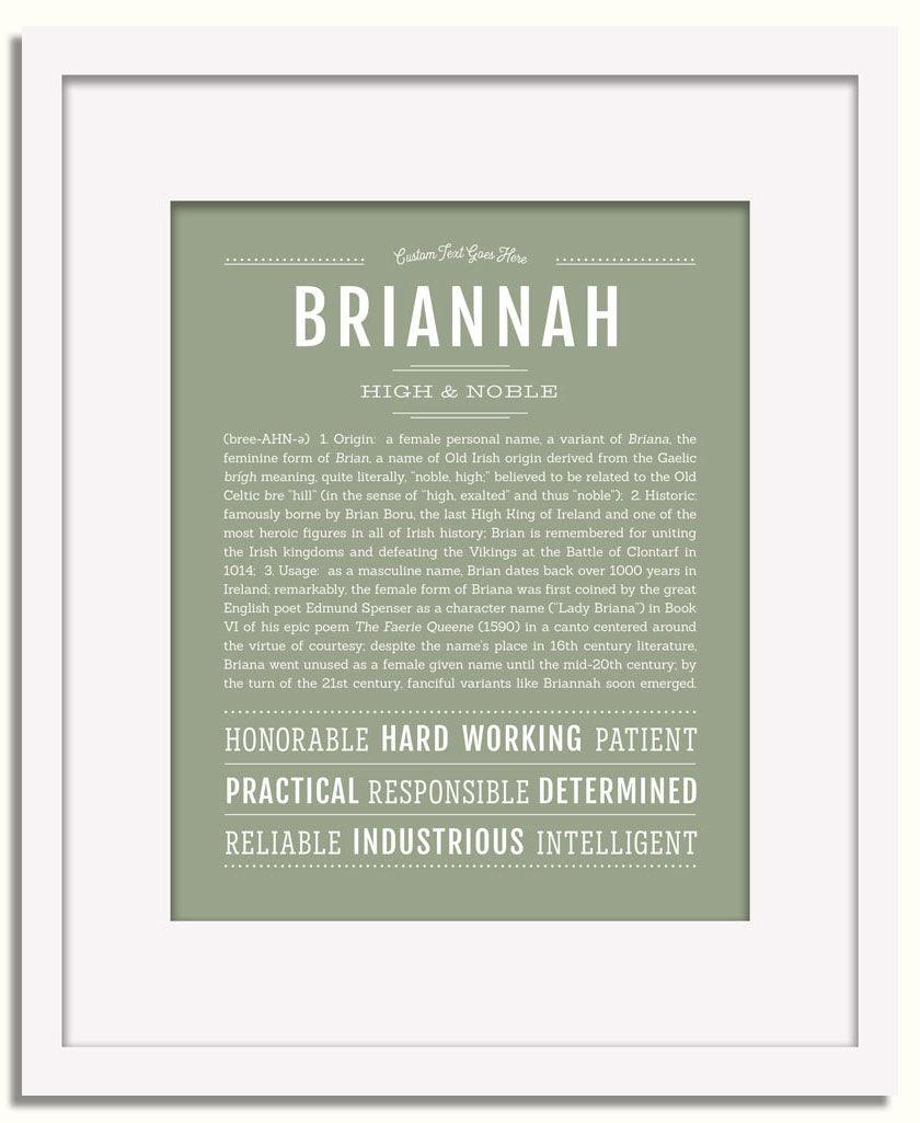 Frame Options | Sage | White Frame, Matted