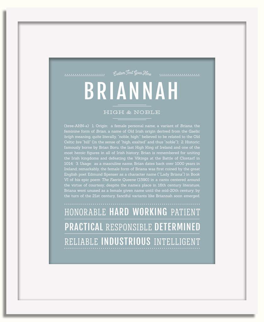 Frame Options | Powder Blue | White Frame, Matted