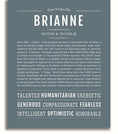Brianne | Name Art Print – Name Stories