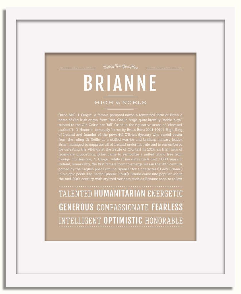 Frame Options | Tan | White Frame, Matted