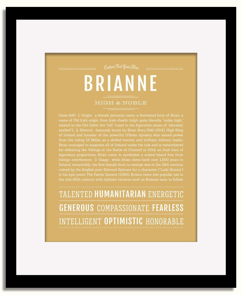 Frame Options | Matte Gold | Black Frame, Matted