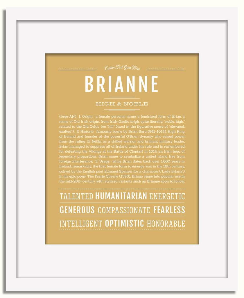 Frame Options | Matte Gold | White Frame, Matted