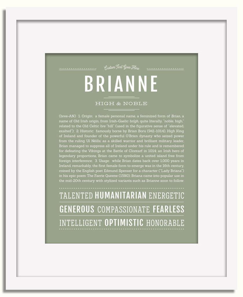 Frame Options | Sage | White Frame, Matted