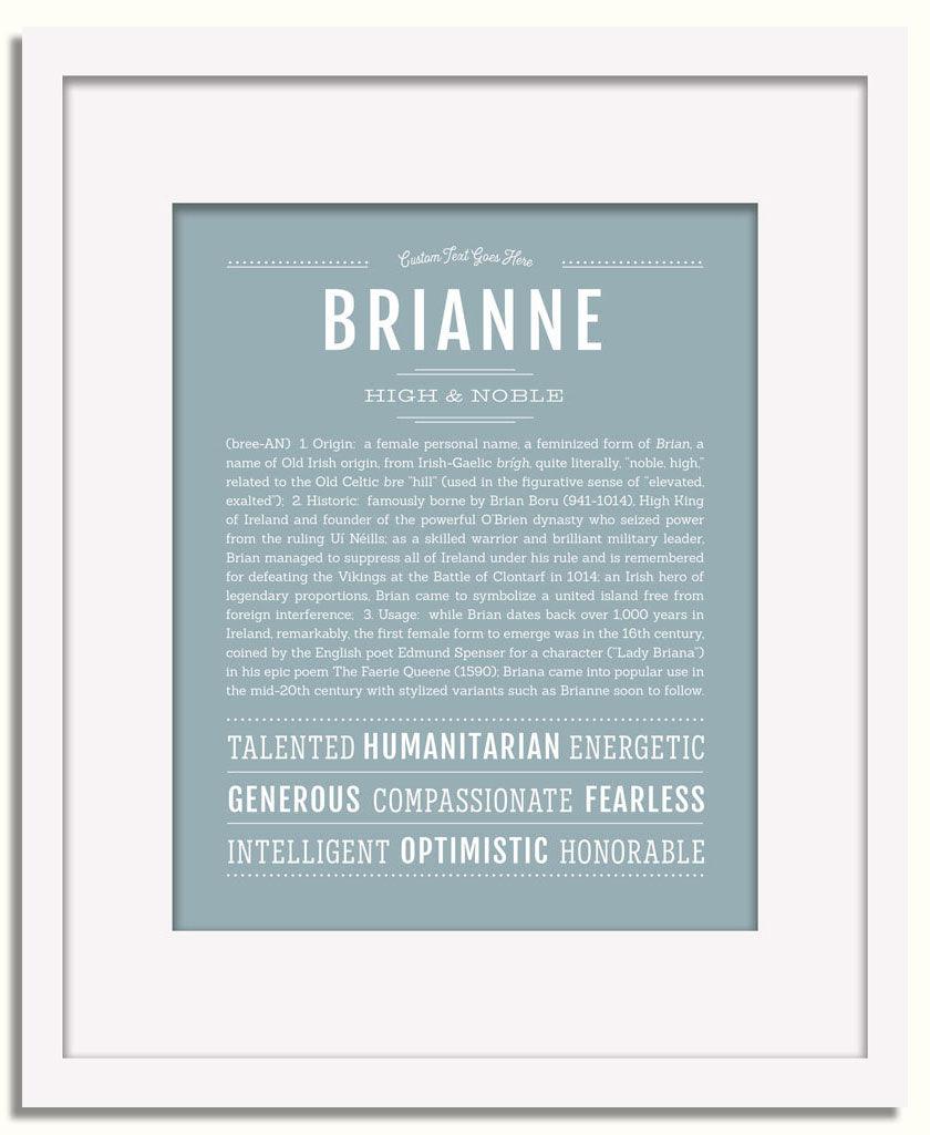 Frame Options | Powder Blue | White Frame, Matted