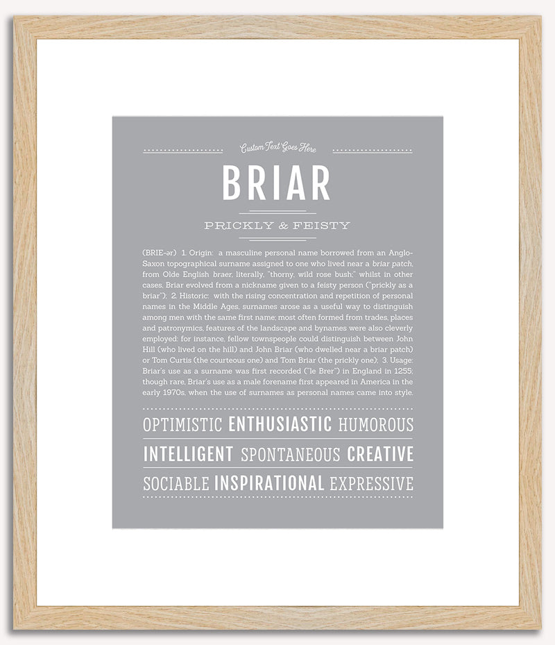 Briar (male) | Name Art Print