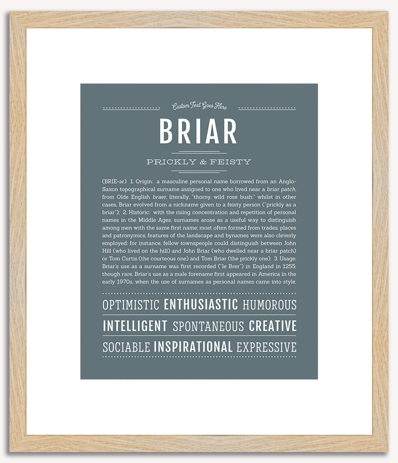 Briar (male) | Name Art Print