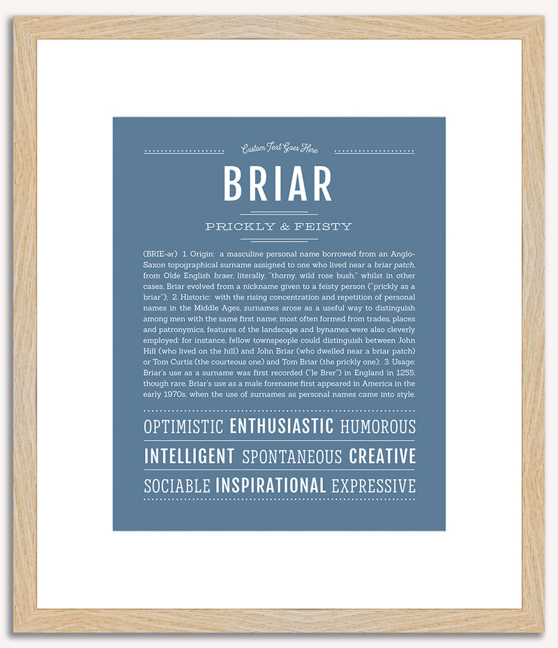 Briar (male) | Name Art Print