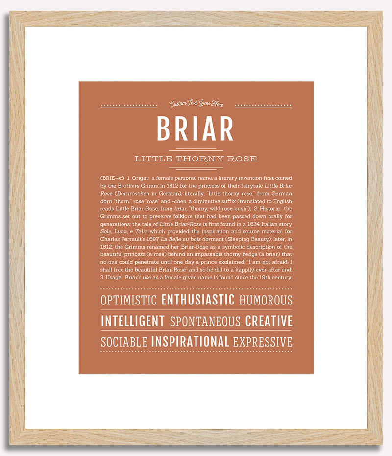 Briar (female) | Name Art Print