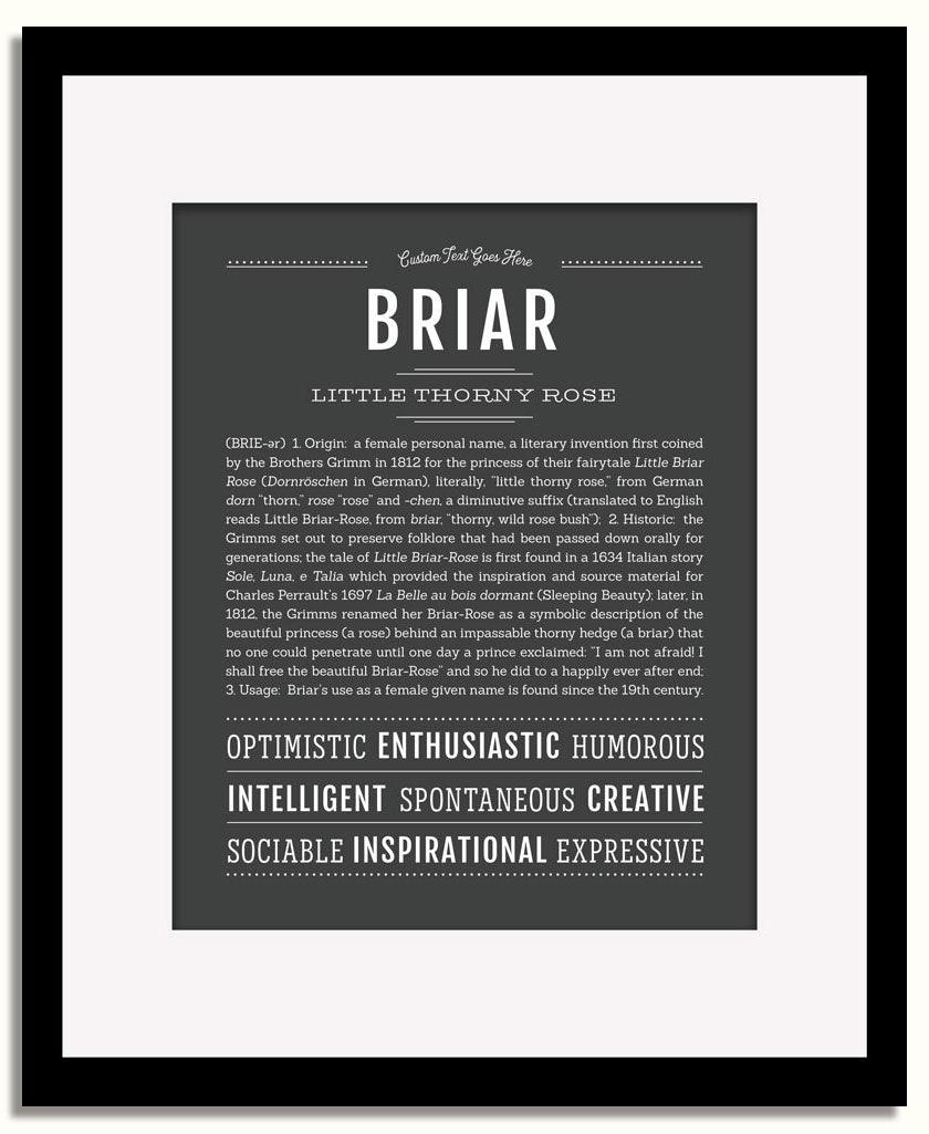 Frame Options | Charcoal Gray | Black Frame, Matted