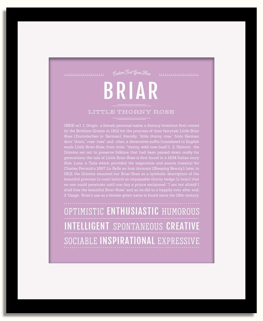 Frame Options | Lilac | Black Frame, Matted