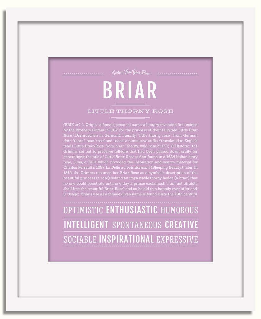 Frame Options | Lilac | White Frame, Matted