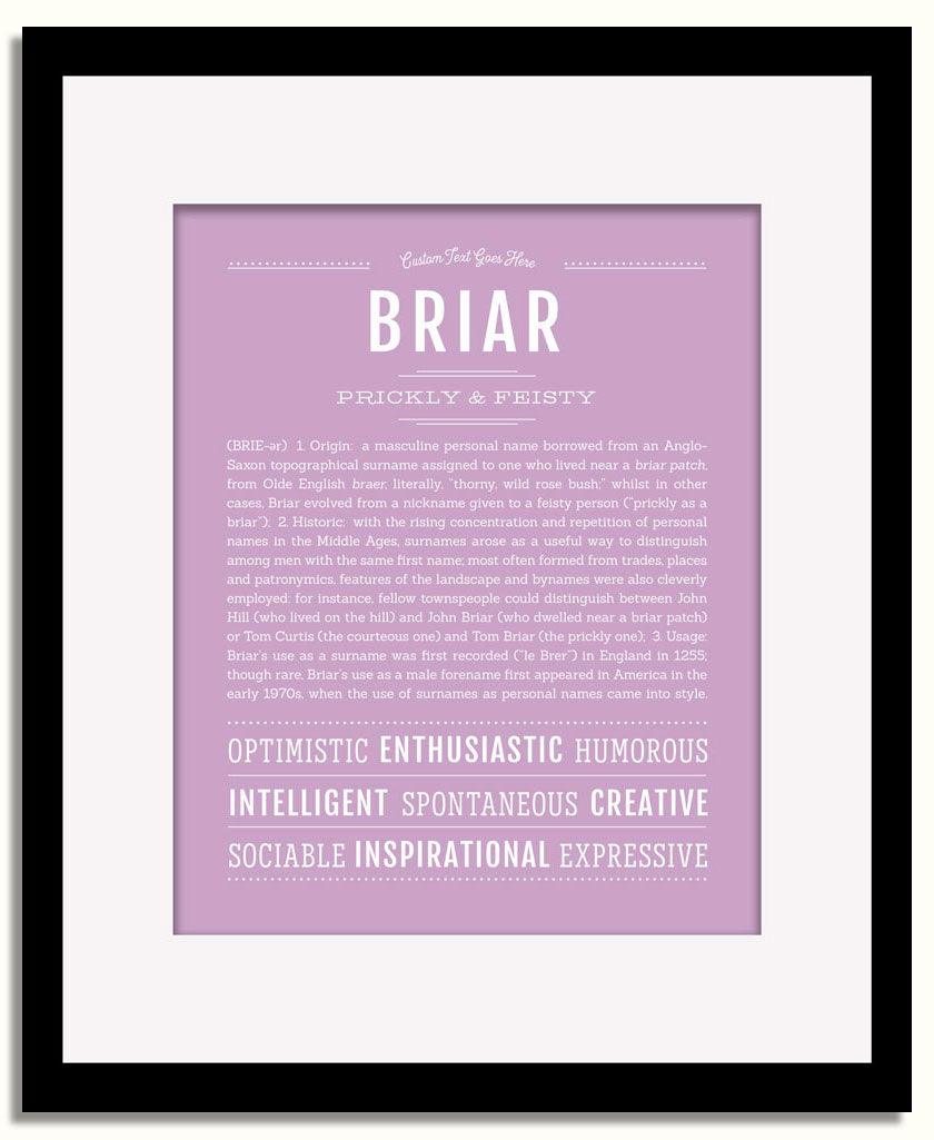 Frame Options | Lilac | Black Frame, Matted