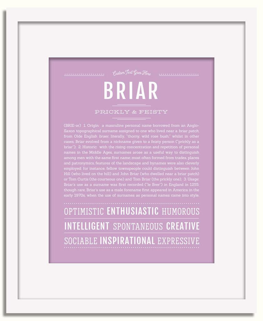 Frame Options | Lilac | White Frame, Matted