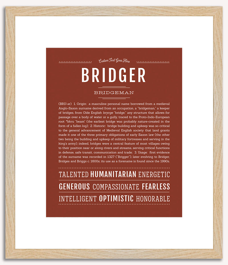 Bridger | Name Art Print