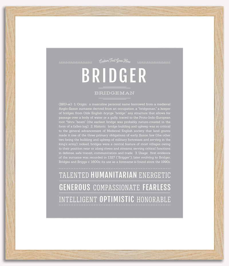 Bridger | Name Art Print