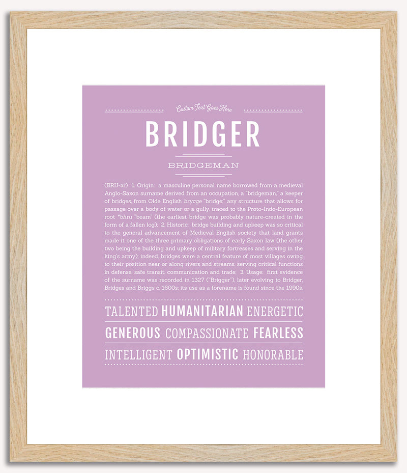 Bridger | Name Art Print